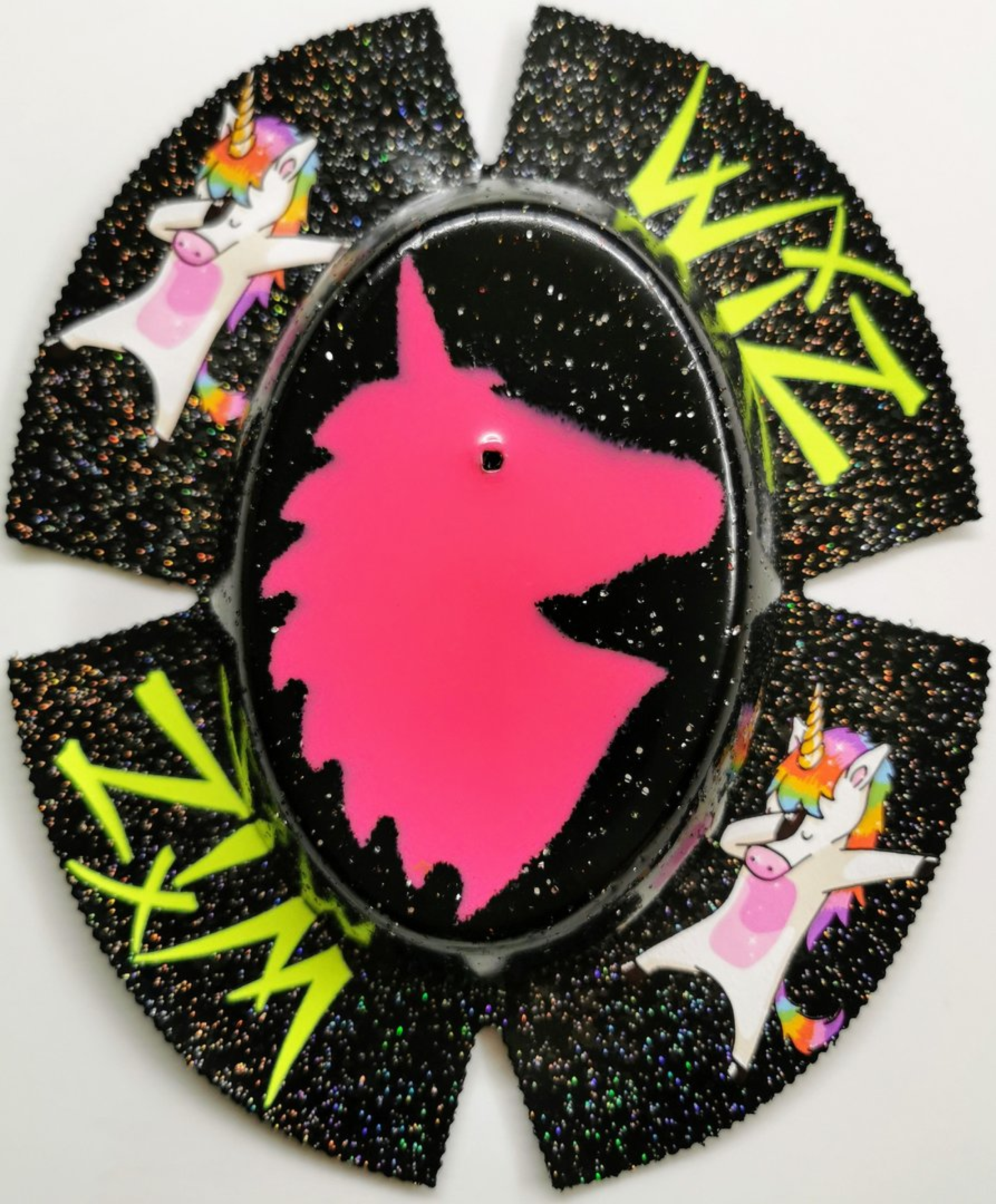 Wiz Unicorn DAB, Black - Pink with Glitter